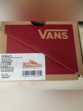 Vans Old Skool V Kids Sneakers - Melon & True White